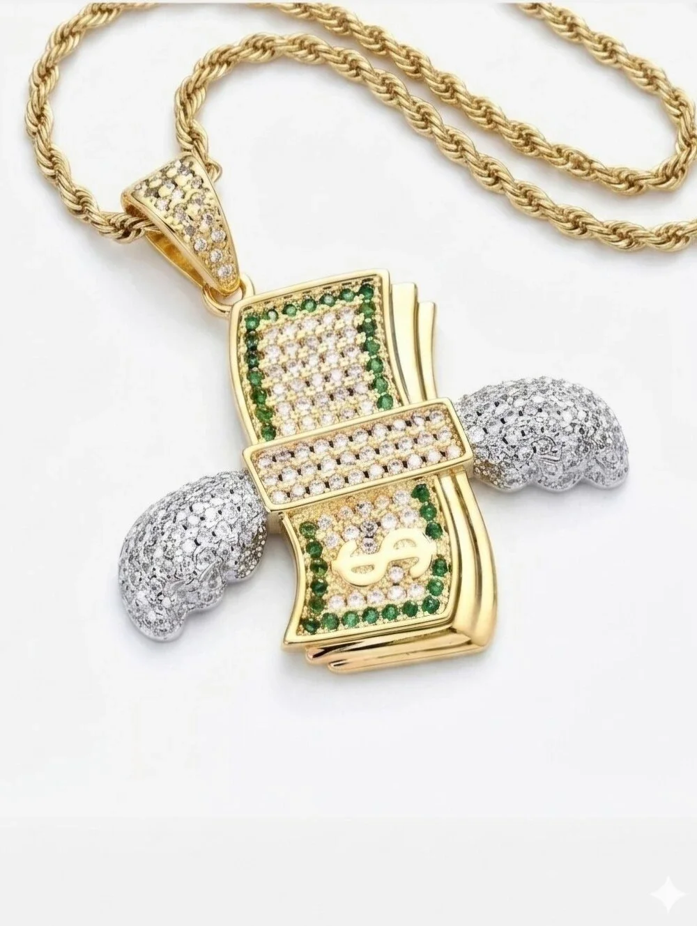 Flying Cash Pendant & Chain
